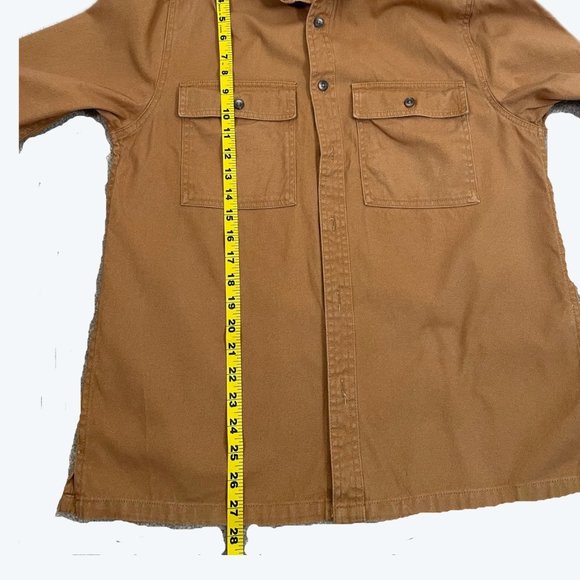 ASOS Men's Twill Shirt Jeacket Shacket Size S Handcraft Camel Color Cotton - Picture 9 of 9